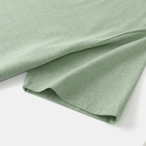 Camiseta de Manga Corta para Hombre INDEX, Color Verde Claro, Cuello Redondo, Corte Regular, Informal, de Algodón Tejido, Color Sólido, Transpirable - Product Image 2