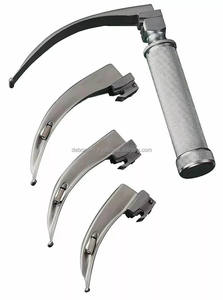 Debonairii Factory Direct LED Macintosh Laryngoscope 4pcs Set Lame Incurvée Acier Inoxydable ENT Équipement de Diagnostic Vétérinaire - Product Image 3
