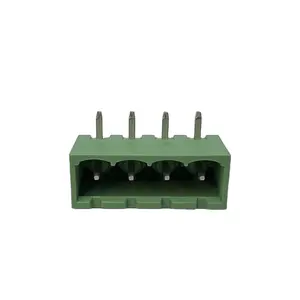 Electric Component Green Through Hole 4 Pin Pitch Pluggable K-Terminal Block