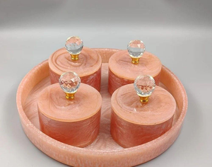 Nouveauté : Meilleurs prix – Pot de luxe pour miel, fabrication sur mesure en gros, ensemble de contenants économiques, pot en résine, forme ronde - Product Image 4