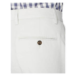 men's <b>pants</b> White Straight Leg Chino <b>Pants</b> Mid Waist Smart Casual Lightweight Cotton Oxford Trousers Button Closure <b>Summer</b> Wear - Product Image 6
