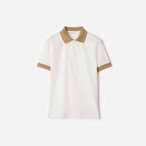 เสื้อเชิ้ตผู้ชายคุณภาพสูง Burberry คอตั้ง ผ้าถักพิมพ์ลาย 100% ผ้าฝ้าย ระบายอากาศได้ดี มีกระเป๋าเสื้อ แขนสั้น สไตล์ลำลองและธุรกิจ - Product Image 1