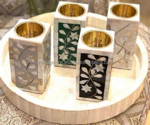 Vente en gros de plateau de décoration en nacre avec boîte à bijoux et brûleur Bakhoor d'Inde incrustation d'os à bas prix - Product Image 6