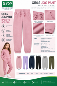 Pantalones Deportivos Azul Marino para Niñas con Estampado de Logotipo Rosa en la Parte Delantera, Casuales, para Regreso a Clases, Talla Grande, Largos - Product Image 2