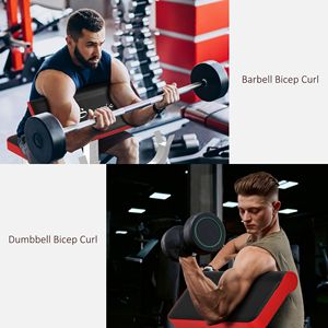 265 LBS Preacher Curl Bench <b>Adjustable</b> White Seated Arm Isolated <b>Barbell</b> Dumbbell Bicep Station for Strength Training - Product Image 6