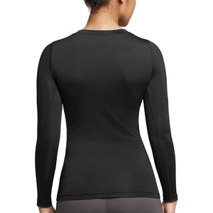 Customizable Women Compression Sports Shirt Lightweight Long Sleeve Base Layer <b>Top</b> for Gym Yoga Running and Performance Training - Product Image 2