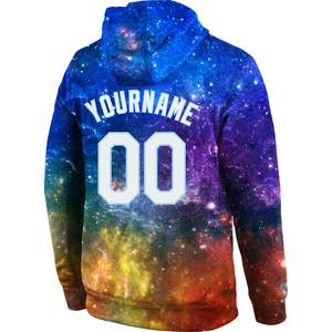 Sudadera con Capucha para Hombre con Estampado de Galaxia, Nombre y Número Personalizados, Sublimación, Estilo Casual de Otoño, Corte Regular - Product Image 1
