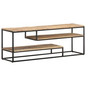 ตู้วางทีวีไม้มะม่วงสีน้ำตาลขนาด 51.2 นิ้ว ดีไซน์ทันสมัย - Product Image 1