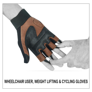 Direct Factory Custom Logo Gym Gloves Crotch Mesh Back Padded Synthetic Leather Palm Workout Wheelchair Weight Lifting Glove - Product Image 5