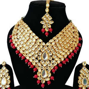 Vintage Style Zircon Flower Shape Alloy 24K Gold Plated Jewelry Set Necklace Earrings Headpiece White Wedding Anniversary - Product Image 2