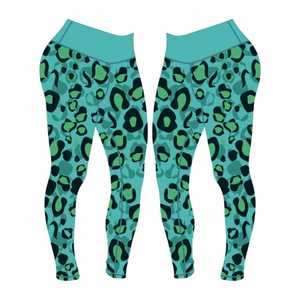 Leggings de Cintura Alta con Estampado de Leopardo para Mujer, Tejido Elástico de Spandex y Poliéster, Estilo Casual para Todas las Temporadas, Ropa Elegante Estadounidense - Product Image 1