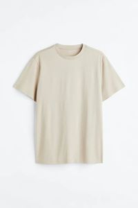 เสื้อยืดคอกลมแขนสั้นผ้าฝ้าย/ใยไผ่ย้อมสีสำหรับผู้ชาย ทรงปกติ สวมใส่สบาย  ถักลายตัวอักษร - Product Image 2