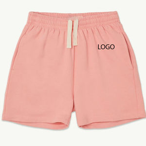Shorts pour garçons de couleur unie avec cordon de serrage et taille élastique, prix d'usine pour les acheteurs en gros, service OEM - Product Image 1