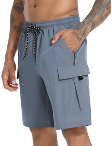 <b>Mens</b> Fashion Bermuda Shorts Comfortable Relaxed Fit <b>Summer</b> Casual Outdoor Wear Drawstring Elastic Waist Floral Pattern Front - Product Image 1