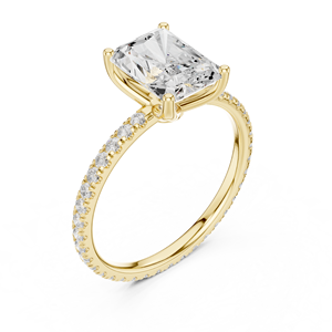 แหวนหมั้นเพชรทรงรัศมี 2.5 กะรัต เพชรเลี้ยงในห้องปฏิบัติการ ขายดี ทอง 14K พร้อมใบรับรอง IGI VS1 E เหมาะสำหรับวันครบรอบแต่งงาน - Product Image 3