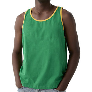 Custom Logo Cotton Mens Workout Summer Breathable Print Tank Tops Fitness <b>Stringer</b> Mens Ribbed Tank Top - Product Image 1