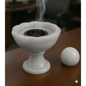 Brûleur d'encens thérapeutique portable en bois et résine pour le yoga, fabriqué en bois naturel - Product Image 2