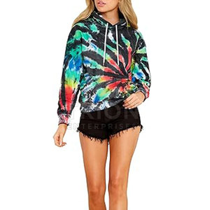 Sweats à capuche tie-dye fabriqués en usine, coupe-vent, en coton, de qualité supérieure, prix de gros, en vente. - Product Image 2