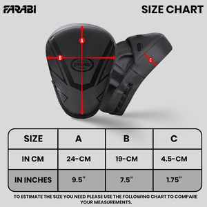 แผ่นรองฝึกซ้อมชกมวย Farabi Wholesale Black Focus Pad ทำจากหนัง EVA พร้อมสายรัดข้อมือแบบ Hook Loop สำหรับฝึกซ้อมในยิม MMA ปรับแต่งได้ คุณภาพพรีเมียม - Product Image 6