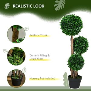 Albero di Ulivo Artificiale da Interno/Esterno, Topiaria 3ft con Foglie di Sandalo, Illuminato e Realistico - Product Image 4