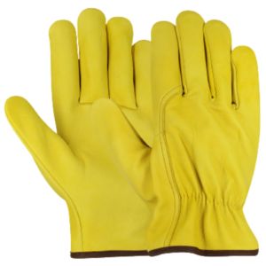 Gants de sécurité industriels en gros, résistants à l'abrasion, avec manchette élastique lisse, en cuir de mouton grainé, pour la conduite et le jardinage - Product Image 1