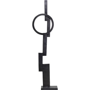 Escultura Metálica Abstracta Moderna de 36x16x148cm, Arte Geométrico Decorativo para Piso, Hecho a Mano, para Exhibición en Sala de Estar - Product Image 3