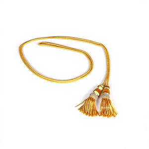 QUICK WAY INDUSTRIES Best Sale Tassel Cincture with Round Knot Religious Pectoral Rope Custom Gold Color Custom Quality Sale - Product Image 1