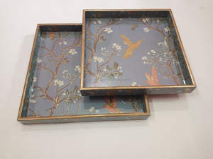 Custom Printed Acrylic Food Serving <b>Tray</b> Made From Plastic Steel Enamel Print Kitchen Home Features Acacia Mango Wood Design - Product Image 2