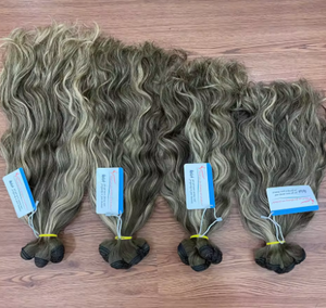 Extensions de cheveux de trame soyeuses ondulées naturelles les plus vendues couleurs de piano 100% cheveux humains vietnamiens vierges - Product Image 5