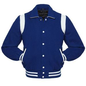 Chaqueta Varsity Clásica Roja de Forro Polar con Diseño de Rayas Blancas, Chaqueta de Invierno Personalizada de Alta Calidad para Hombre, Tallas Grandes, MOQ Bajo 2026 - Product Image 6