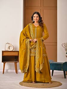 TENNECY Salwar Kameez para Mujer de Material Pesado NC Vichitra con Detalles Hechos a Mano, Reversible, Antiarrugas, de Secado Rápido y Corte Regular - Product Image 2