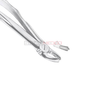 Fig. Forceps d'extraction dentaire manuels en acier inoxydable allemand pour 17 molaires supérieures droites de différentes tailles, certifiés CE - Product Image 4