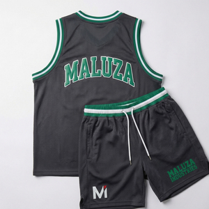 Uniforme de baloncesto personalizado de malla transpirable, conjunto de camiseta y pantalones cortos para equipo, ropa deportiva de entrenamiento profesional MALUZA INDUSTRIES, equipo de élite - Product Image 3