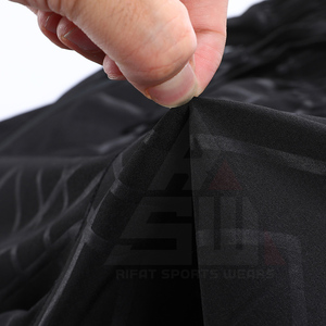 Men’s Summer Long Shorts Black Knitted Casual Breathable Quick Dry Mid Waist <b>Elastic</b> Waist Sports Shorts - Product Image 4