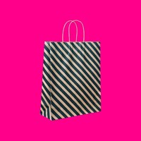 Sac en papier pour emporter les restes de dîner de Thanksgiving, thème récolte d'automne saisonnière, palette de couleurs orange et épices de citrouille