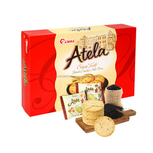 HALAL ISO ATELA sésamo crujiente galletas 342G sabor dulce bolsita caja embalaje FMCG producto Vietnam buen precio - Product Image 4