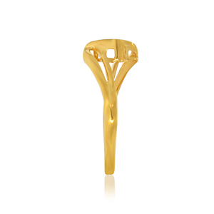 Anillo Cruzado Infinito de Oro Sólido de 18K de Lujo, Diseño Abierto Minimalista, Joyería Fina para Mujer, Uso Diario - Product Image 3