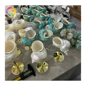 Tazas de Concha Natural Hechas a Mano, Vasos Transparentes para Fiestas, Elegante Taza de Concha de Caracol, Decoración de Boda Hecha a Mano de Lujo - Product Image 6