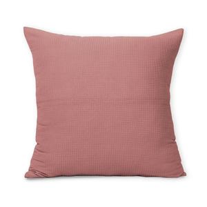 Housse de coussin moderne vintage faite à la main, coton gaufré rose clair, housse de coussin bleue pour canapé de salon, fauteuil, coussin décoratif - Product Image 3