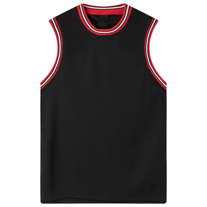 ชุดเสื้อบาสเก็ตบอลแบบไม่มีแขน โพลีเอสเตอร์ 100% สกรีนลายตามสั่ง รับผลิตแบบ OEM/ODM ชุดทีมชาย ระบายอากาศ แห้งเร็ว ซับเหงื่อ - Product Image 1