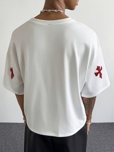 Nueva Camiseta Corta de Verano para Mujer con Estampado Vintage por Transferencia Térmica, Cuello Redondo, Manga Corta, Diseño de Periódico, 100% Algodón Transpirable - Product Image 1
