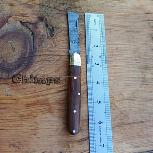 Cuchillo Plegable de Acero de Damasco para Caza y Camping al Aire Libre, Venta al por Mayor de Fábrica, Mango de Madera de Nogal, Cuchillo Táctico de Supervivencia para Bushcraft - Product Image 4