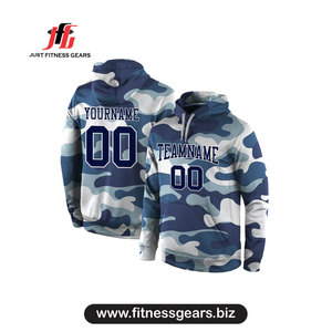 Sweat-shirt à capuche pour homme, dégradé bleu gris, impression par sublimation personnalisée avec nom et numéro, coupe classique, vêtement décontracté pour l'automne - Product Image 4