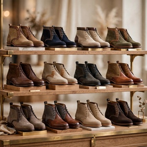 Bottes Chukka en cuir véritable 100% de qualité supérieure, à lacets, pour hommes, en daim marron vintage, antidérapantes, respirantes, en provenance du Bangladesh - Product Image 5