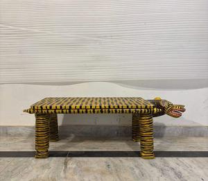 Mesa de Centro de Madera Artesanal con Forma de Tigre, Mueble Decorativo Pintado con Forma de Animal para Sala de Estar - Product Image 5