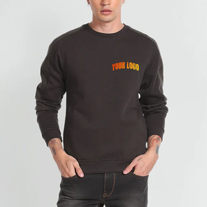 Sweat-shirt en coton surdimensionné en gros, personnalisé avec broderie, pull-over respirant et confortable pour hommes, sweat-shirts OEM - Product Image 4