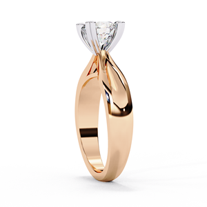 Heart Claw <b>Set</b> Lab Grown Round Diamond Engagement <b>Ring</b> 10K <b>Gold</b> Plated IGI Certified Women's Trendy Style Wedding Gift - Product Image 3