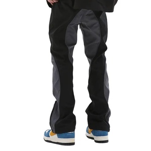 Custom 100% Cotton Flare <b>Cargo</b> Trousers Men's High Waist Jogger Sweatpants Breathable Stack <b>Pants</b> for Work 2026 - Product Image 2