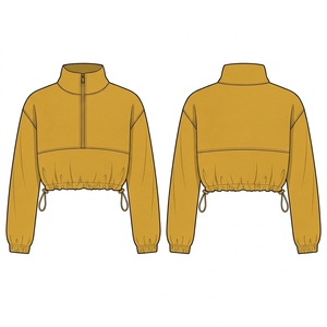 Conjunto Deportivo para Mujer Mustard Gold, Chaqueta Corta y Pantalones Cortos, Color Atrevido - Product Image 2