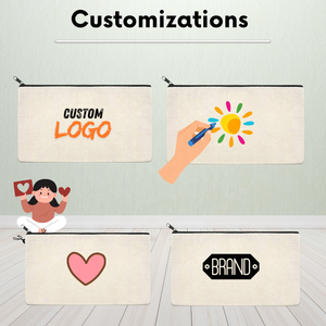 2025 nouveau coton plaine cosmétique pochette organisateur maquillage sac multi fonctionnel doux coton toile trousse de toilette pour voyage - Product Image 5